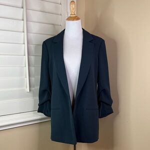 H&M Women's Dark Teal Open Front Blazer